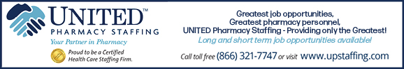 May 2021 - UNITED Pharmacy Staffing Premium Sponsor Ad